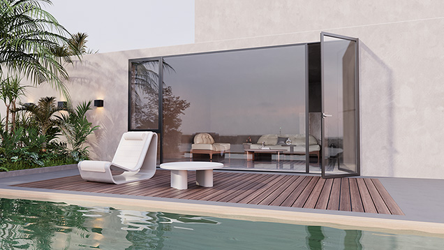 丹楓白露斷橋平開(kāi)門