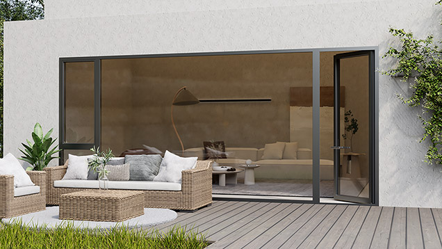 塞納河畔斷橋平開(kāi)門